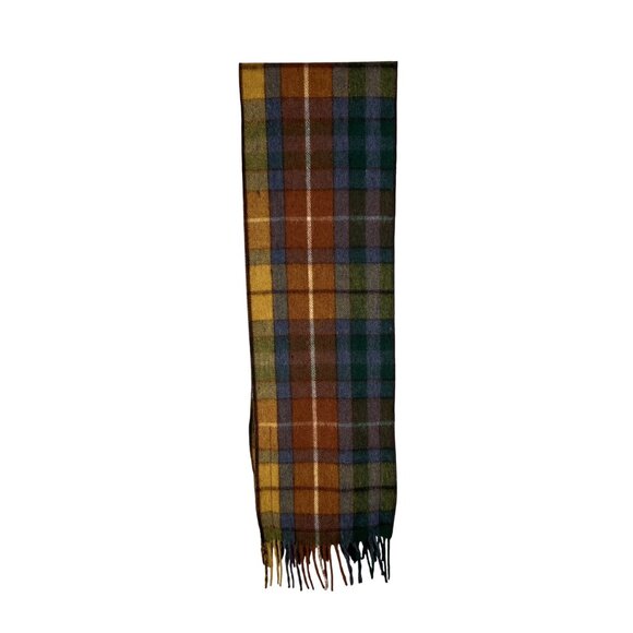 Patrick King Woollen Co. Deluxe Wool Tartan Plaid Scarf Pockets Fringe Preppy - Picture 8 of 10